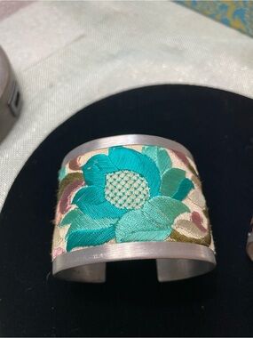 Unique Embroidered Cuff Bracelet
